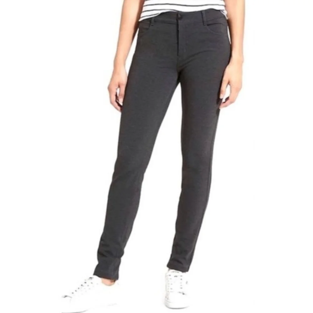 Athleta Avenue Ponte Skinny‎ Knit Pants Charcoal Gray Size 8